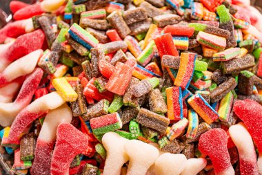 şeker şeker şeker renkli bir arka plan yukarıya kapatmak