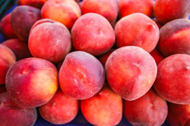 Taze organik şeftali. Meyve şeftali arka plan. Meyve arka plan