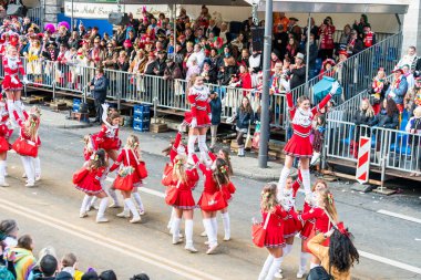 Köln, Almanya - 12 Şubat 2018: Rosenmontag Geçidi ( 
