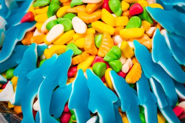 Sweets Arkaplan. Karışık Şeker. şeker arkaplanı