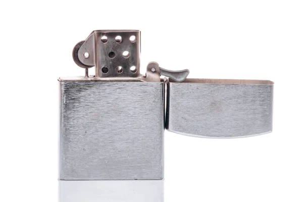 Petrol lighter on white background with reflection — Stock Photo, Image