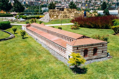 İstanbul, Türkiye - 12 Temmuz 2017: The Church of The Virgyn Maky in the Park Miniatürk 'ün bir kopyası