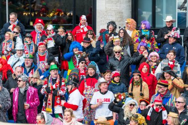 Köln, Almanya - 12 Şubat 2018: Rosenmontag Geçidi ( 