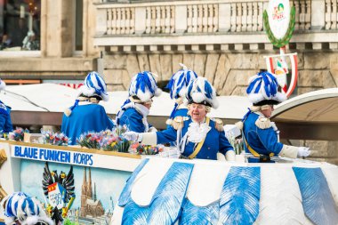 Köln, Almanya - 12 Şubat 2018: Rosenmontag Geçidi ( 