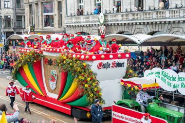 Köln, Almanya - 12 Şubat: Köln 'de bir karnavalda,