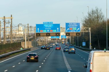 Amsterdam, Hollanda - 23 Mart 2019: A4 Otoyolu 