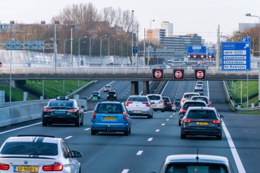 Amsterdam, Hollanda - 23 Mart 2019: A4 Otoyolu 