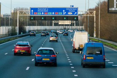 Amsterdam, Hollanda - 23 Mart 2019: A4 Otoyolu 