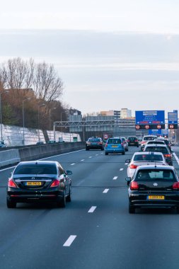 Amsterdam, Hollanda - 23 Mart 2019: A4 Otoyolu 