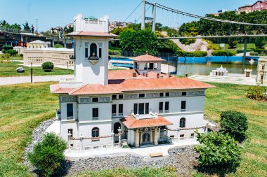 İstanbul, Türkiye-12 Temmuz 2017: Khedives villasının kopyası indirgendi. Miniatürk Parkı İstanbul 'da bulunuyor