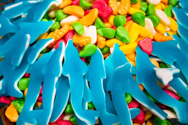 Закрыть фон из красочных сладостей сахара — стоковое фото