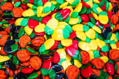 Sweets Arkaplan. Karışık Şeker. şeker arkaplanı