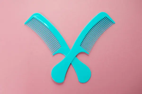 Plastic Combs Pair Comb Barber Comb Hairbrush — Stock Photo, Image