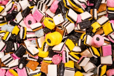 şeker şeker şeker renkli bir arka plan yukarıya kapatmak