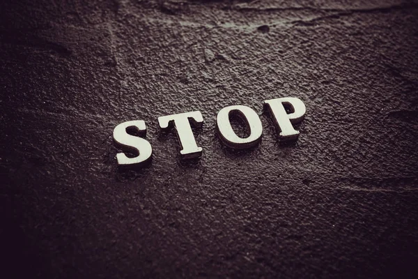 Stop Written Blackboard Stop Text — Stock Photo, Image