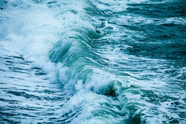 Ondas Superfície Mar Azul — Fotografia de Stock