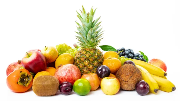 Tropische Vruchten Geïsoleerd Een Witte Achtergrond — Stockfoto