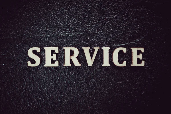 Word Service Written Black Background — Stock Photo, Image