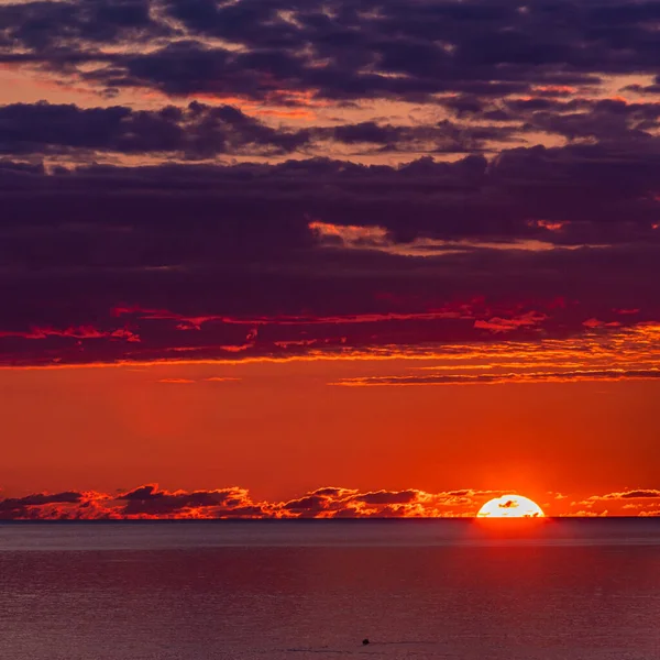 Belo Pôr Sol Praia Mar — Fotografia de Stock