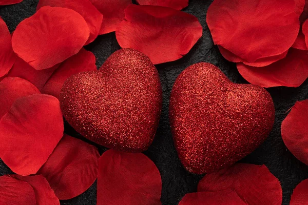 Cuore Rosso Romantico Con Amore Nel Giorno San Valentino — Foto Stock