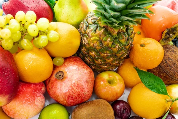 Fondo Frutas Frescas Alimentación Saludable — Foto de Stock