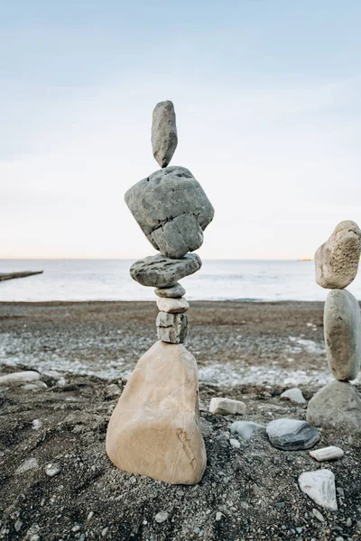 Зображення Каменів Пляжі Красиві Фігури Каменів Фоні Моря — стокове фото