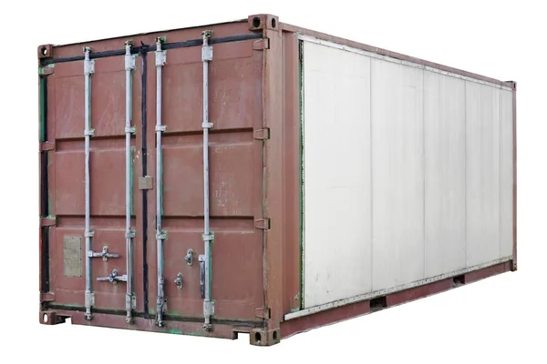 Oude standaard stalen container — Stockfoto