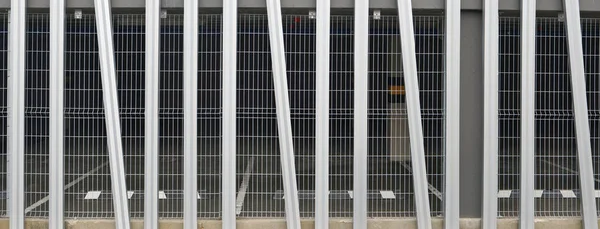 Steel mesh wall of underground parking — Stock Photo, Image