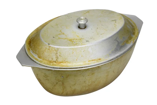 Pan for cooking of fat pilaf — Stock Photo, Image