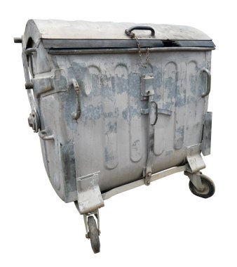 Vintage Galvanizli kalay konteyner izole