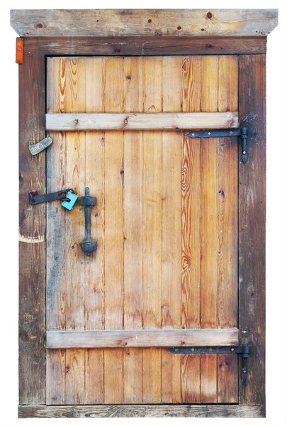 The closed wooden door in sauna — Stock Photo, Image