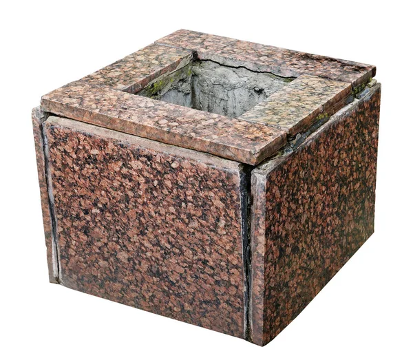 Park trash granite bin — Stock Photo, Image