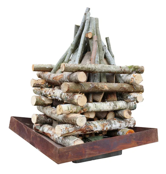 Firewood for pagan ritual bonfire — Stock Photo, Image