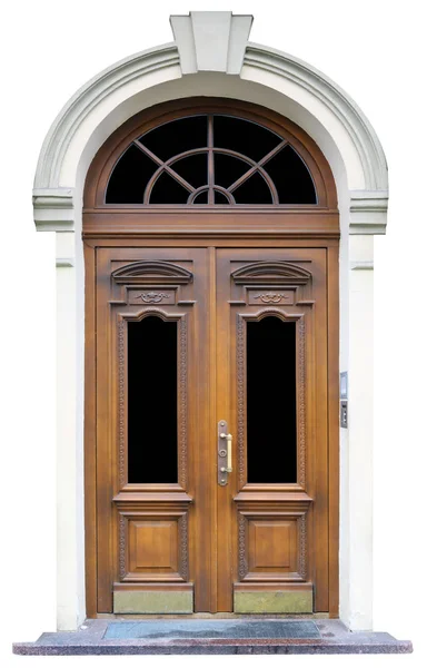 Vintage old aged  oak street  door — Stock Photo, Image