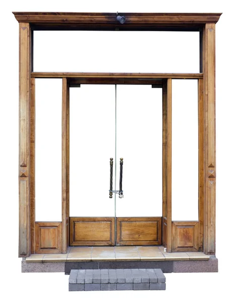 Vintage drewniane drzwi zamknięte — Zdjęcie stockowe
