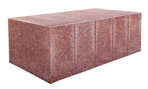 De grote rechthoekige straat rood graniet blok — Stockfoto