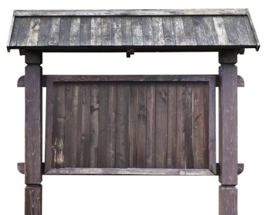 Kırsal köy bilgi için ahşap stand Vintage yaşlı.