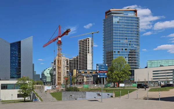 Panorama of new buildings conctruction  in the center of the cap — Stock Photo, Image