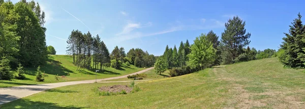 Panoramik bahar kırsal manzara 