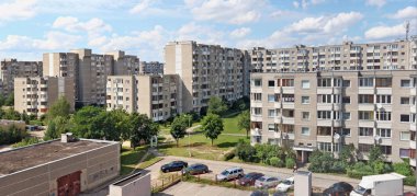 İlk multi daire standart konut b için havadan görünümü