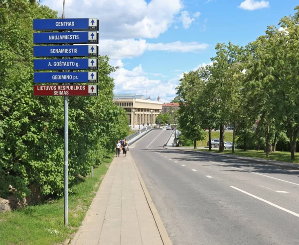 This is  beginning of main street of  Lithuanian state — Stock Photo, Image