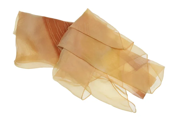 Den gula mesh cellulära silk kvinnors halsduk — Stockfoto