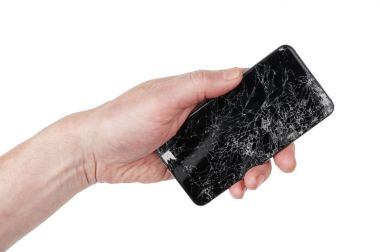Kullanıcı tutan onun özürlü adı akıllı telefon ile el. 