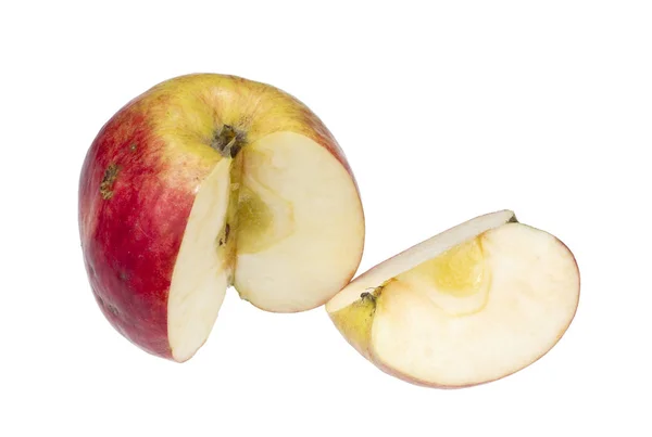 La quarta parte di una vera mela autunnale dolce . — Foto Stock