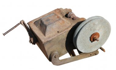 Eski vintage mutfak bıçakları bileme için tekerlek taşlama