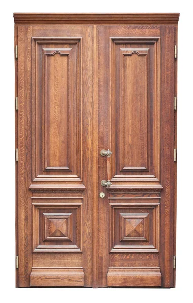 Perfect rectangular oak door in vintage style. — Stock Photo, Image