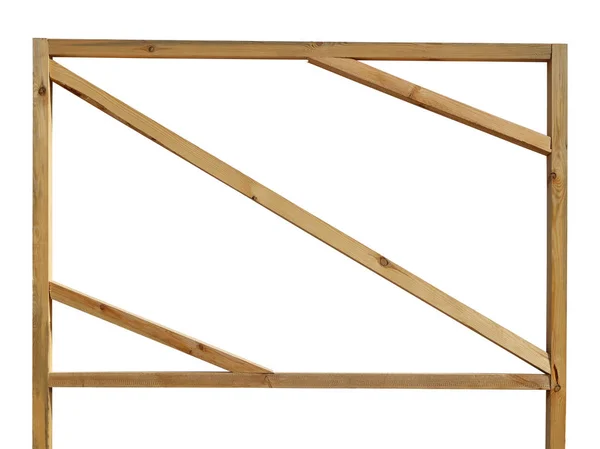 Uma moldura de madeira simples para um anúncio rústico feito de pla de pinho — Fotografia de Stock
