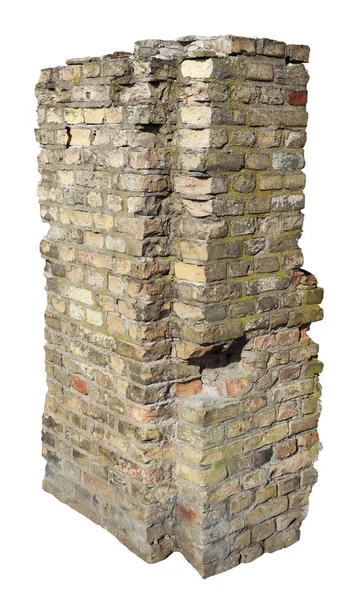 A piece of the wall in the form of a pillar-all that remained of — Stock Photo, Image