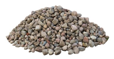 İnşaat için büyük bir granit taş yığını.