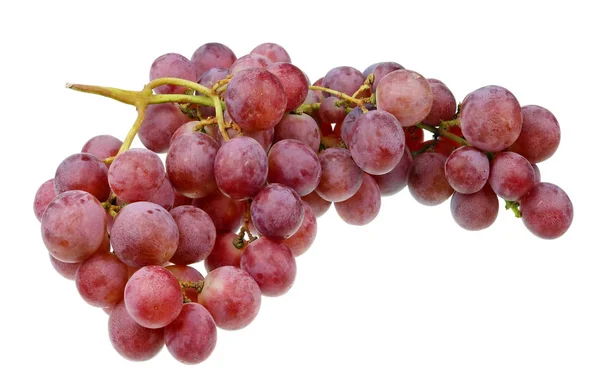 Um verdadeiro grande grupo e monte de doce vermelho Isabella uvas isola — Fotografia de Stock